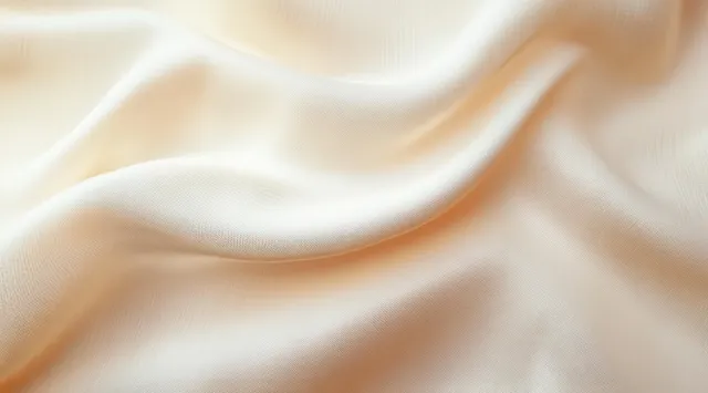 Beige satin silk drapery with soft folds and warm highlights for beauty product backdrops