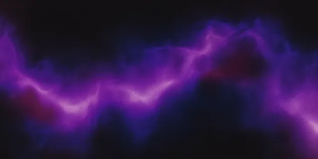 Purple lightning arcs glow across a dark background with bright energy streaks and motion trails.