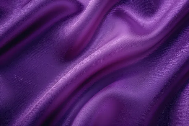 Glossy satin silk fabric folds in purple, pink, and fuchsia with soft light gradient