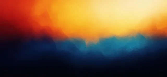 Abstract blue and orange gradient background with a glowing light haze and soft, fluid blurred textures.