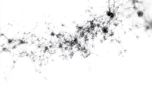 Abstract black lines and nodes spread across a white background forming a complex network.