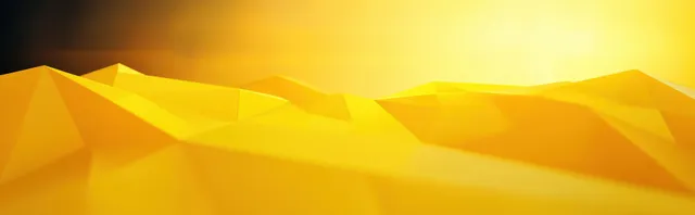 Geometric yellow polygon abstract background with soft gradients and subtle light shadows