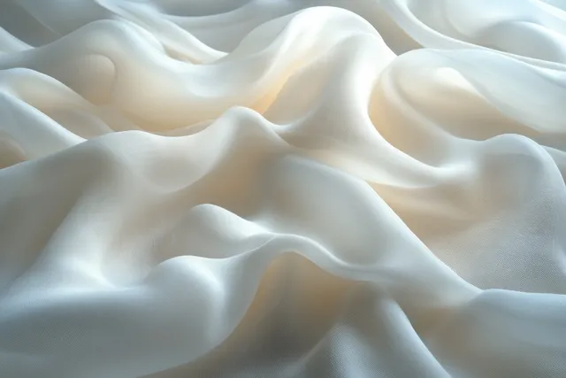 White fabric folds with soft shadows under natural light minimalist background