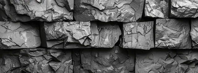 Gray cracked rock wall texture with layered stone slabs and rough grunge crevices.