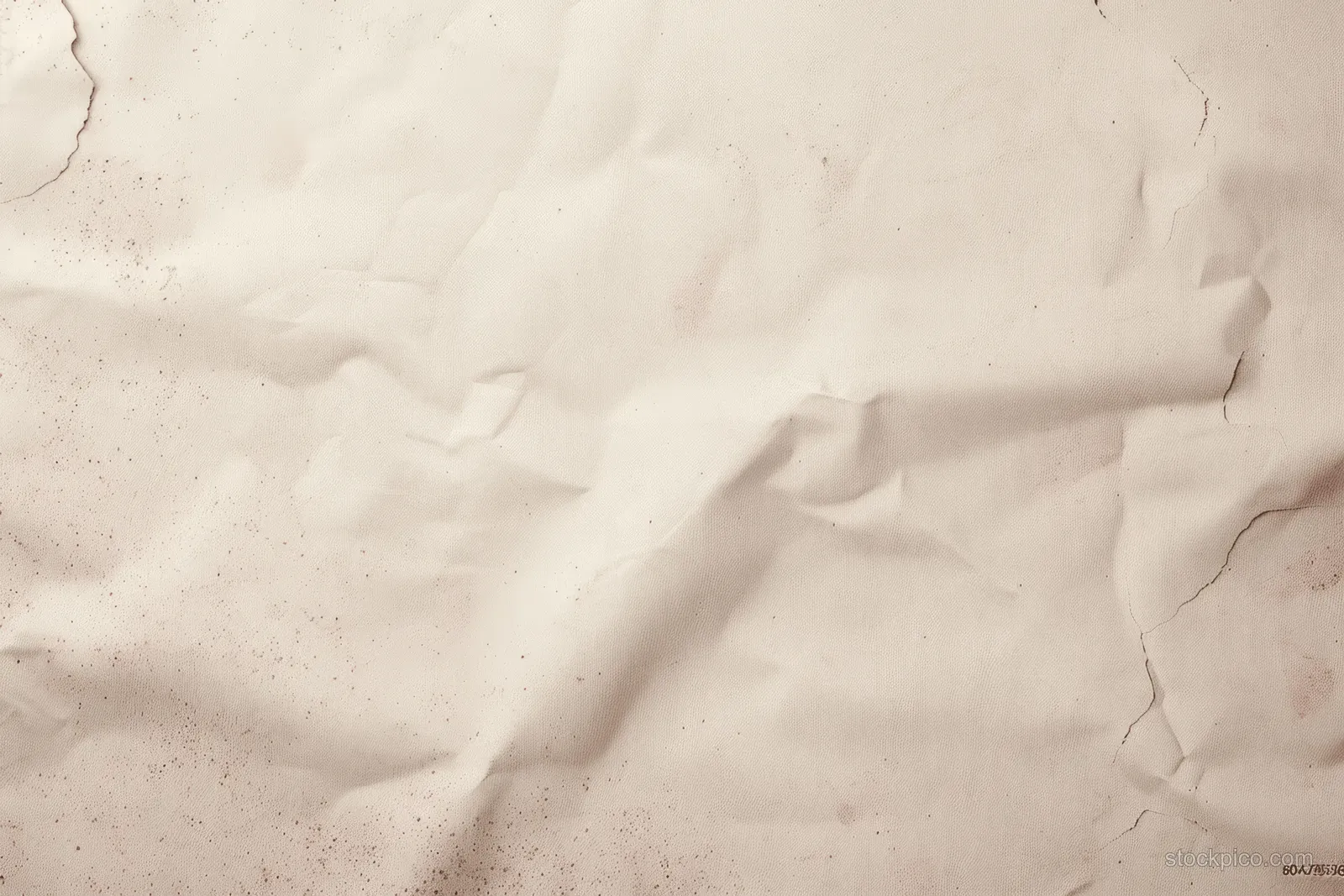 Beige cement wall texture with fine cracks and wrinkled paper-like creases.