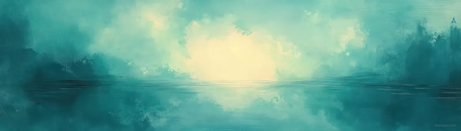 Abstract aqua teal textured background with soft light and layered brush strokes.