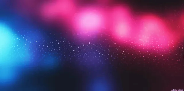 Abstract neon gradient background with blue and pink glow, dark grain texture, soft blur