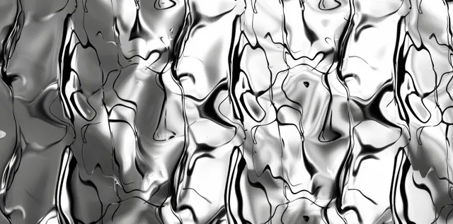 Seamless brushed silver metal texture with rippled industrial reflections