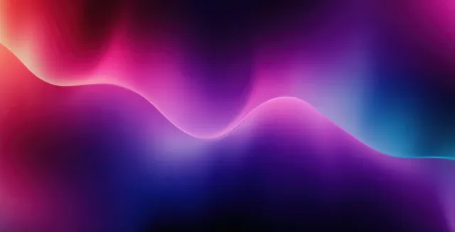 Purple and teal abstract gradient background with soft glowing wavy light bands and smooth blurred transitions.