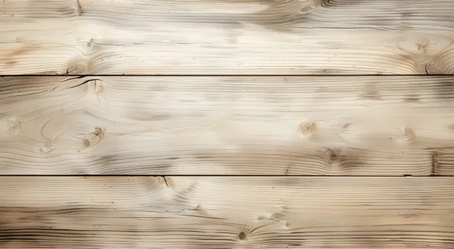 Top view of weathered wooden planks beige table surface with visible grain texture