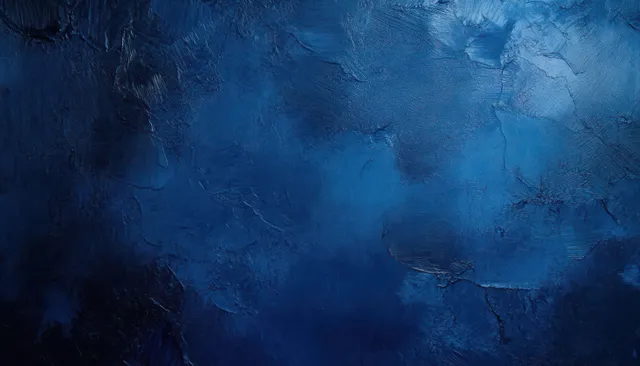 Deep blue abstract textured background with layered brush strokes