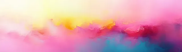 Pastel gradient abstract background with dreamy light haze in pink, yellow, and turquoise