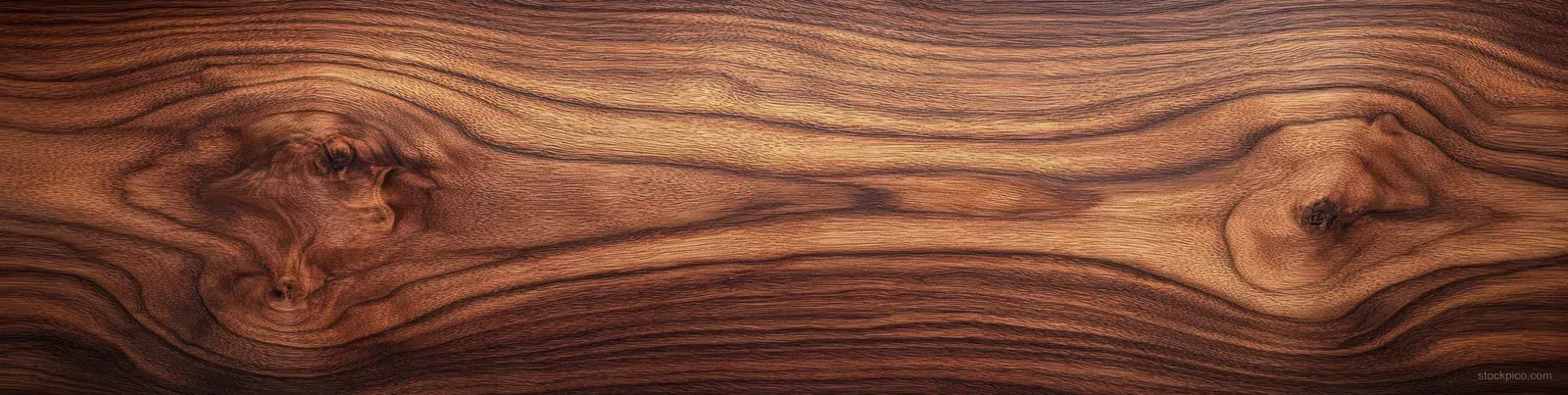 Walnut wood grain with rich brown swirls and natural knots.