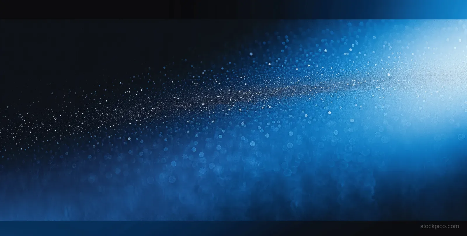 Blue, black, and white abstract gradient background with grainy texture, glowing blur, and faint light streaks.