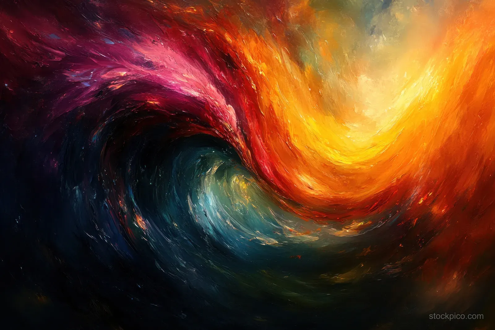 American flags wave over a swirling sunset sky in a Veterans Day themed celebration illustration.