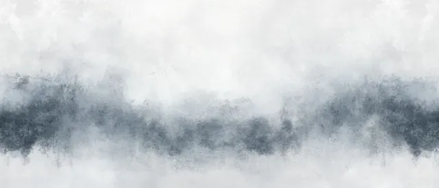 Grey and white watercolor cloud wash background with textured gradient and soft haze with Paper Grain Effects