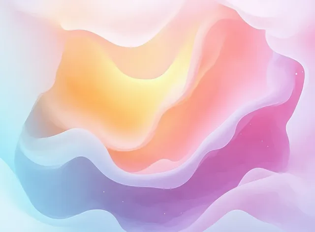 Swirling pastel liquid abstract frame with soft glowing gradients and flowing wavy edges