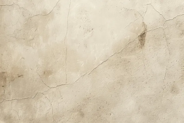 Aged beige plaster wall texture with cracked lines and gritty weathered grain background